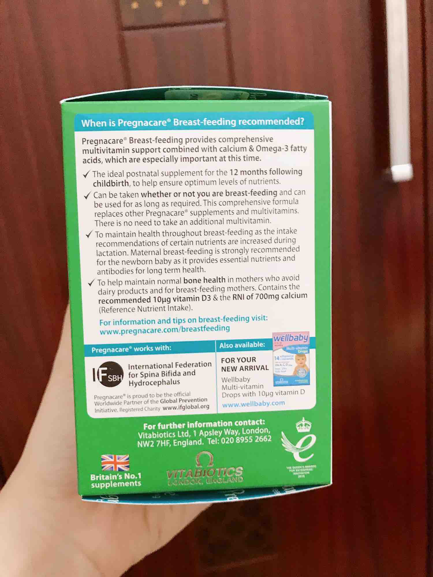 Vitamin bú breast feeding pregnacare uk