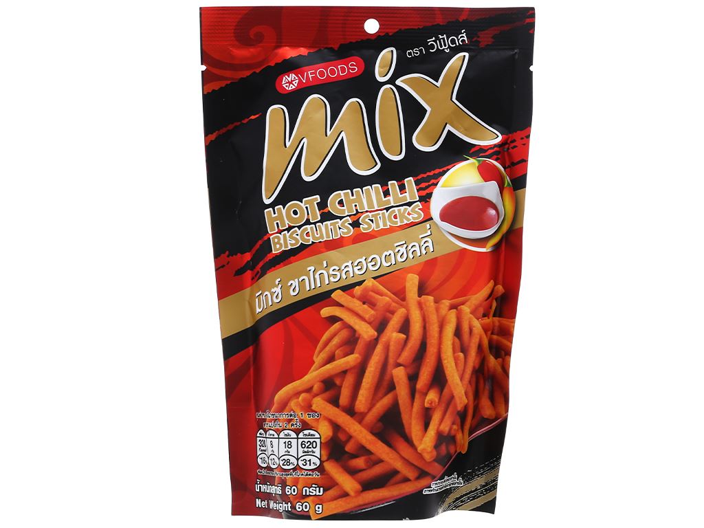 Bánh que cọng mix thái lan vị cay stick biscuit hot chilli