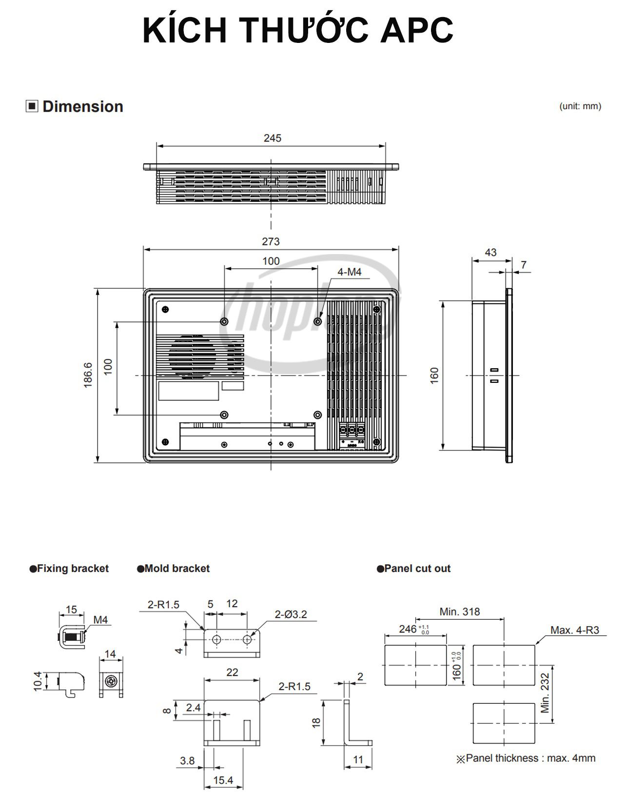 Máy tính công nghiệp APC-1011-EN