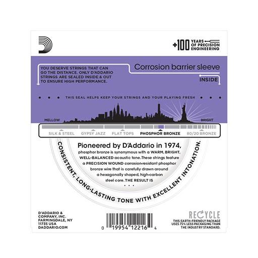 [Chính hãng] D'Addario EJ26 - Dây Đàn Guitar Acoustic Phosphor Bronze, Custom Light, 11-52 ( Size 11)