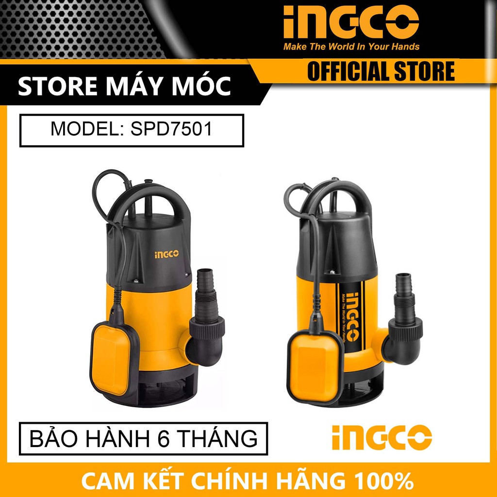 Máy bơm chìm nước thải 750w ingco spd7501
