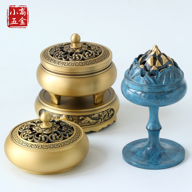 Lư đồng xông trầm 3 chân