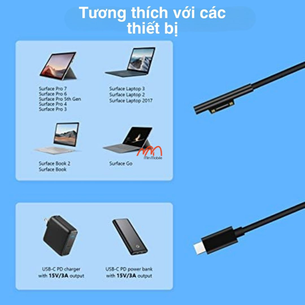 Cáp Sạc Microsoft Surface Book 1 / 2