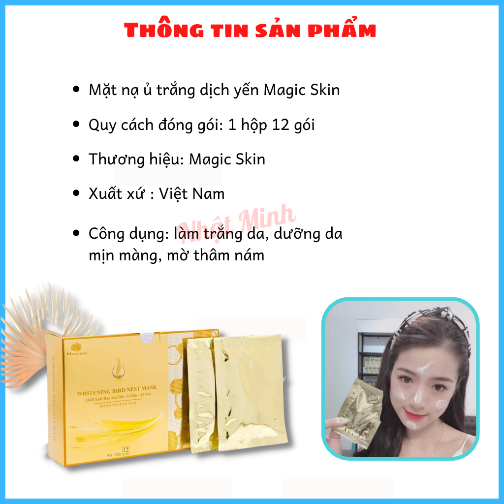 Mặt nạ ủ trắng Magic Skin hộp 12 gói