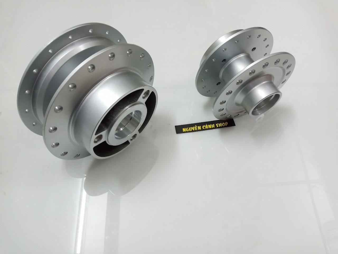Cặp đùm xe raider 150 cả trước sau màu bạc