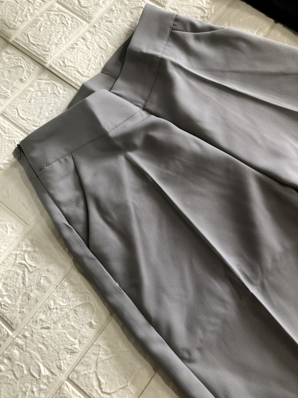 Quần culottes ống rộng suông khóa sườn, quần tây nữ công sở