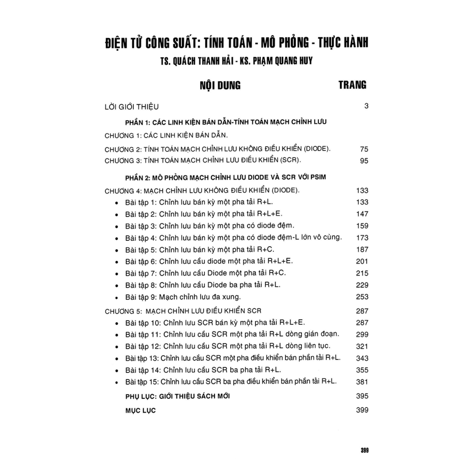 [HCM]Điện Tử Công Suất - Tính Toán - Mô Phỏng - Thực Hành