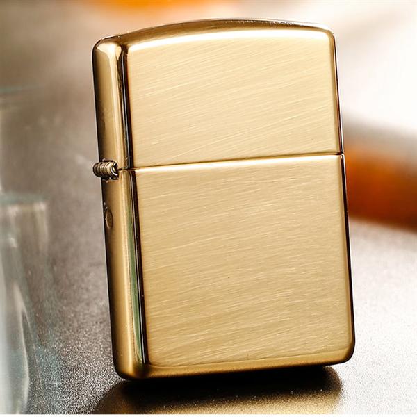 [HCM]bật lửa zippo trơn bóng màu đồng cực sang trọng