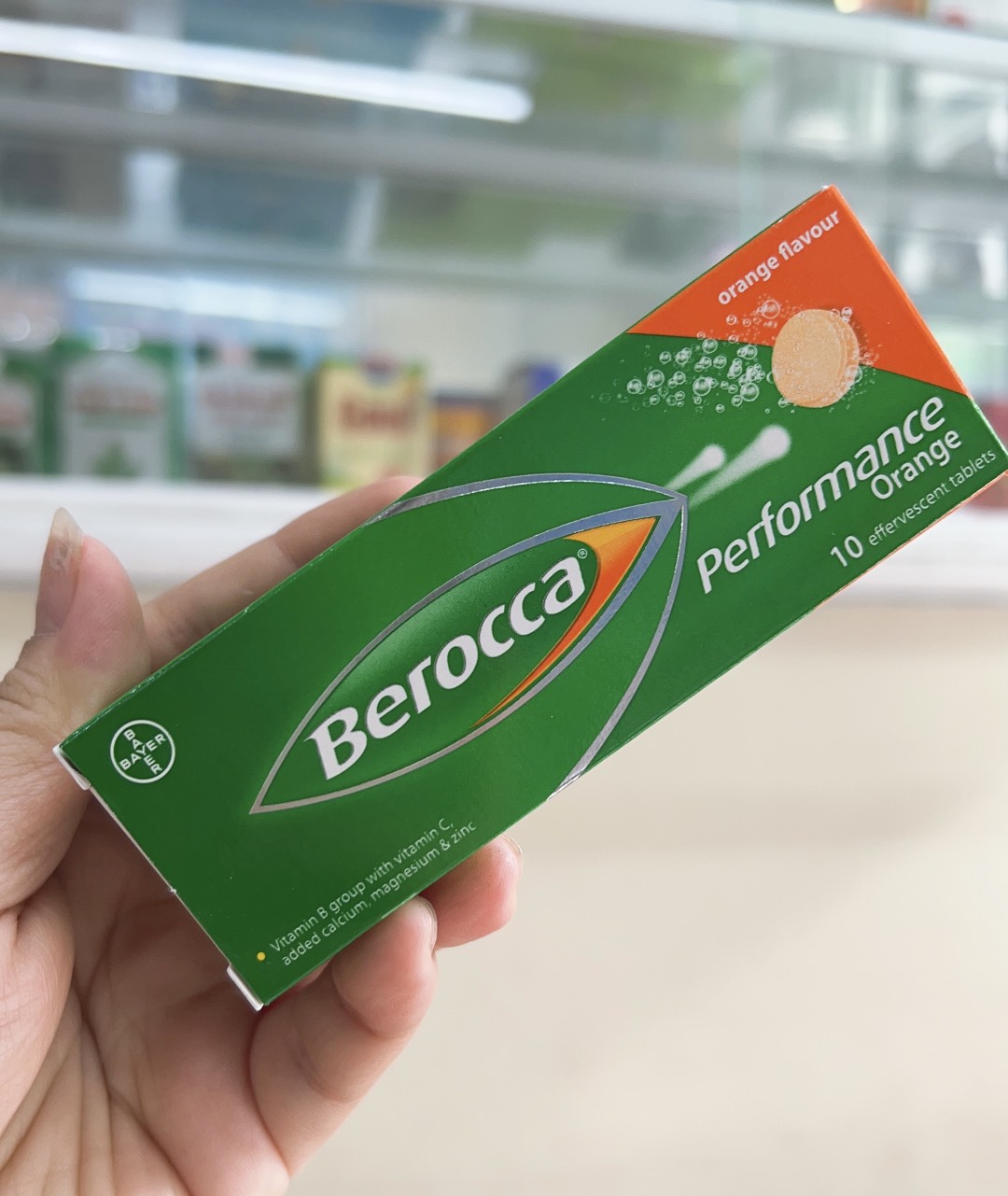 1 tuýp 10 viên sủi berroca vị cam
