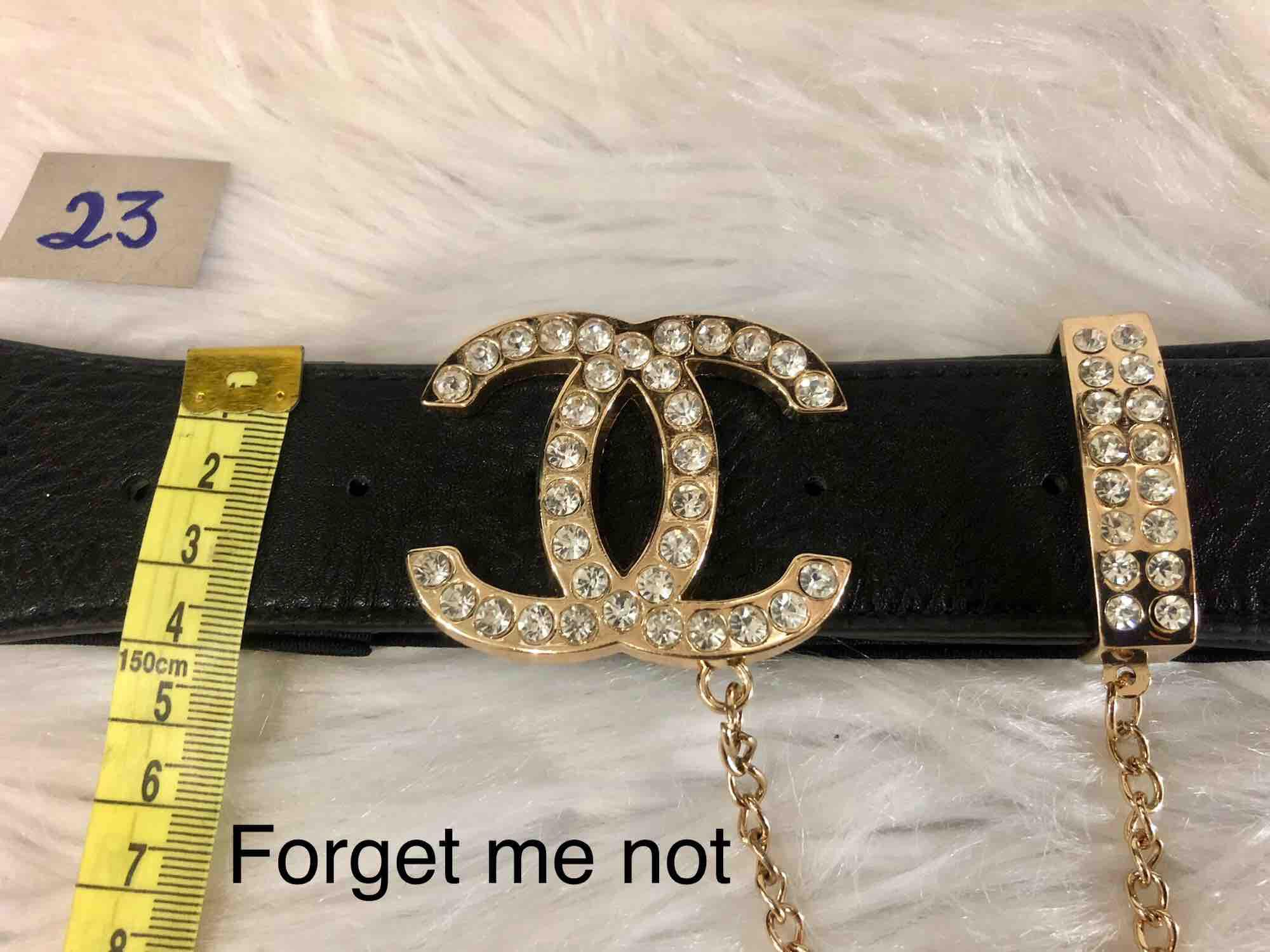 [HCM]Thắt lưng nữ bản 4cm. Mặt logo đính đá. MS023
