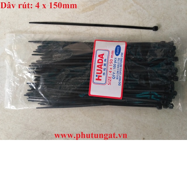 Dây rút màu đen 4x150mm