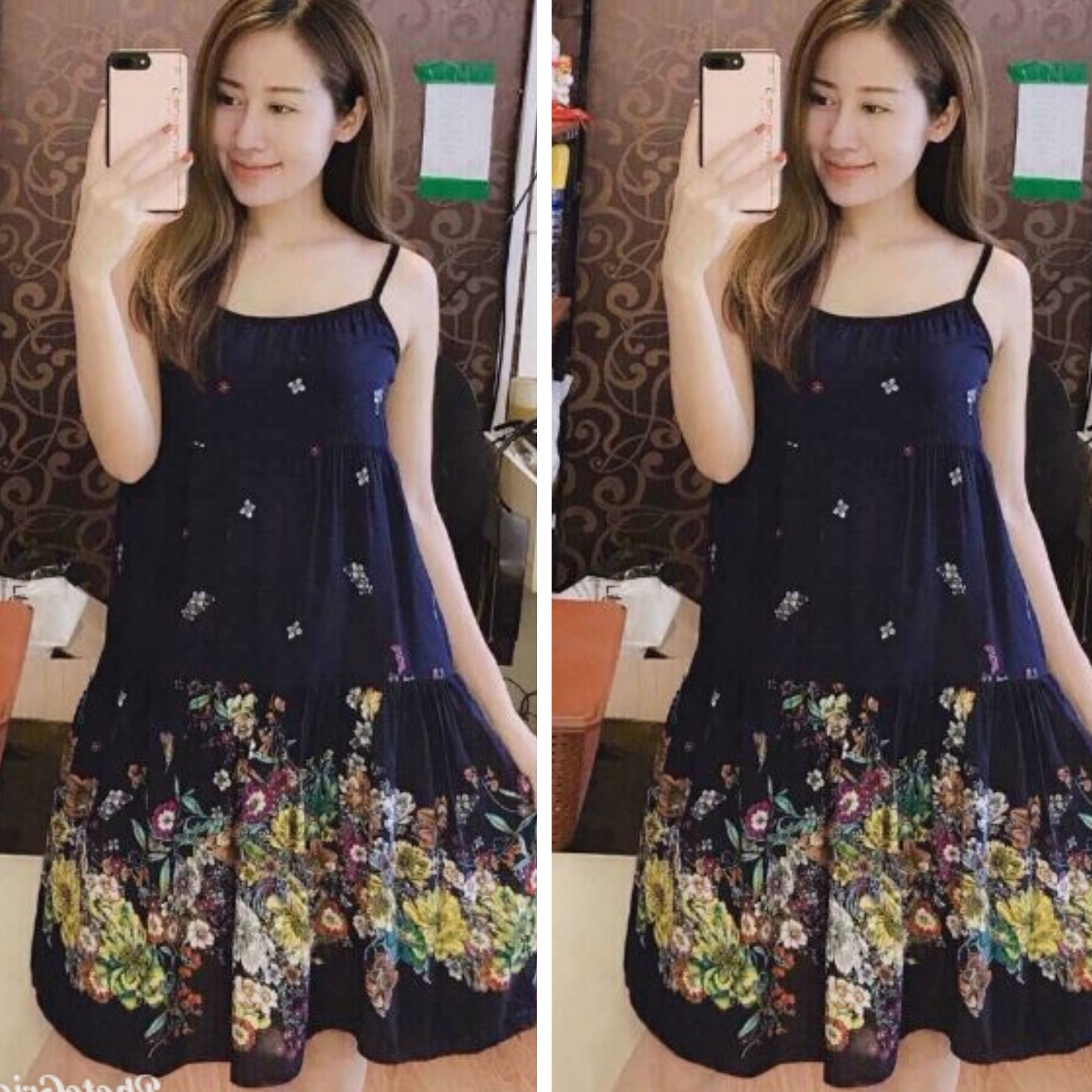 váy bầu lanh chất mát
