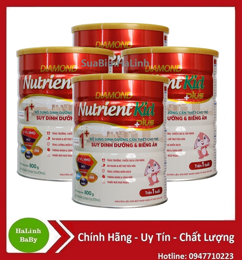 Combo 4 hộp sữa diamond nutrient kid 0+ 1+ 800g
