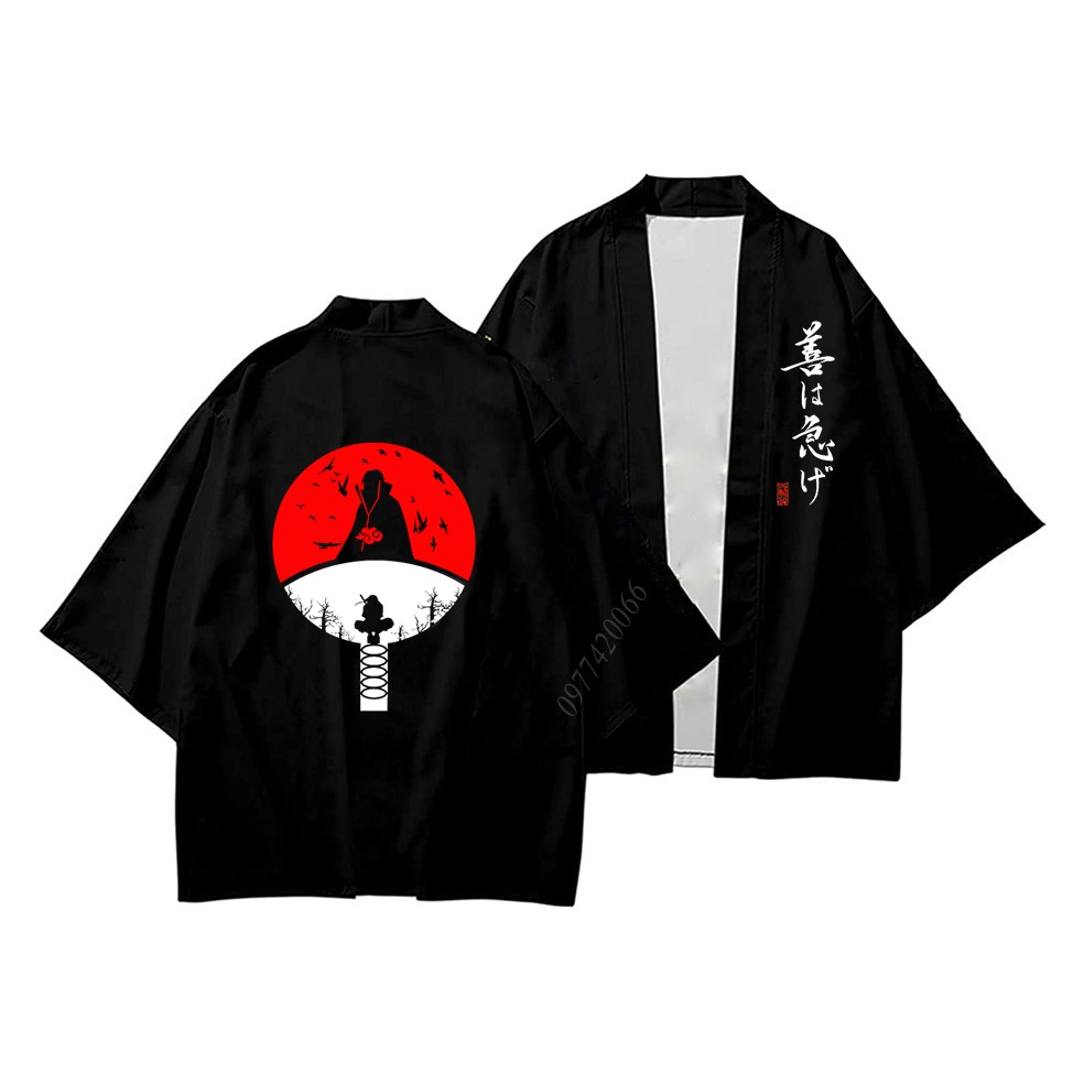 Áo Naruto, áo kimono Naruto phong cách Nhật Bản, áo Uzumaki, áo akatsuki, áo Uchiha Unisex