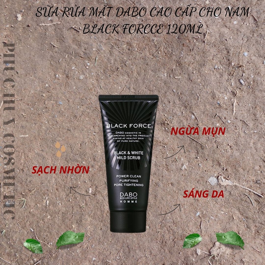 SỮA RỮA MẶT DABO CAO CẤP DÀNH CHO NAM BLACK FORCE 120ML