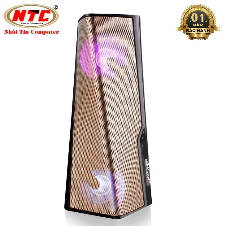 Loa bluetooth Kisonli Q8S kiểu dáng soắn cực đẹp - tích hợp đèn led, hỗ trợ kết nối cùng lúc 2 loa (nhiều màu)