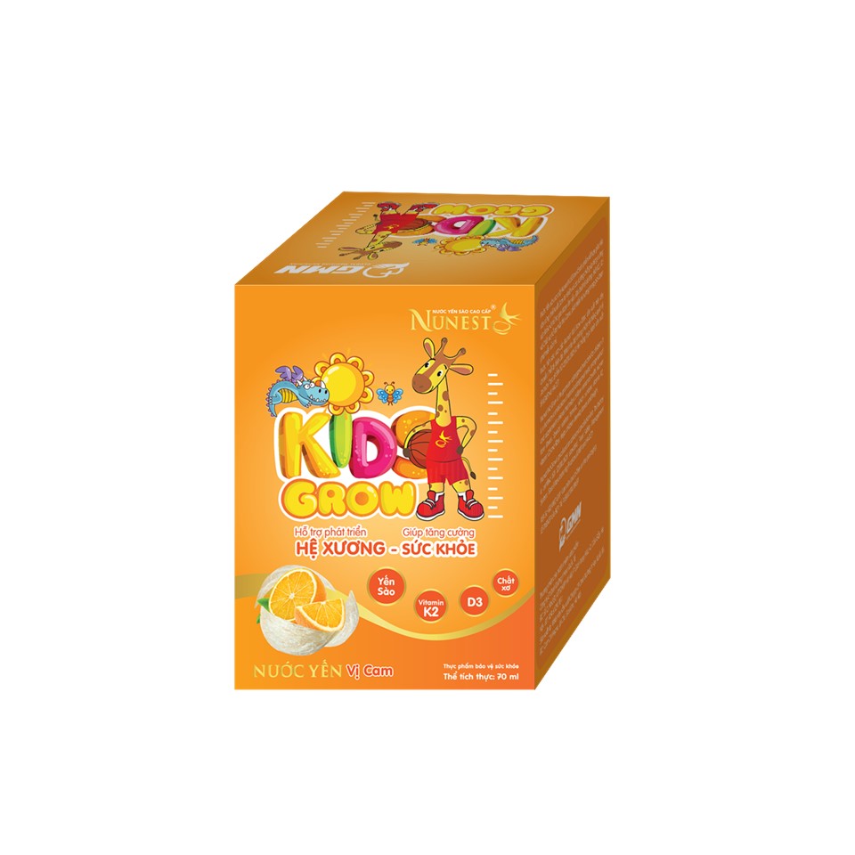 Nước Yến Nunest Kid Hương Cam (Lốc 6 lọ x 70ml)