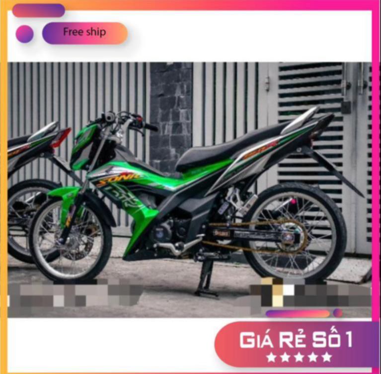 Tem rời xe sonic 150 xanh