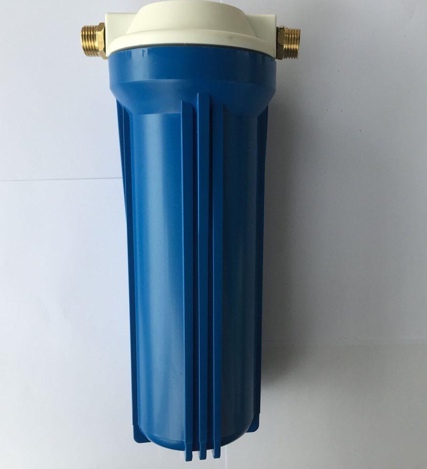 Bộ lọc nước thô đầu nguồn 1 cấp ren ngoài 21 cốc xanh