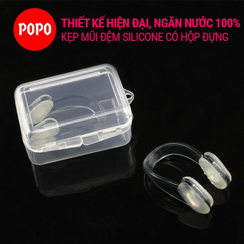 Kẹp mũi bơi siliicone NC1 mềm mại cho trẻ em và người lớn ngăn nước vào khoang mũi, an toàn khi sử dụng POPO