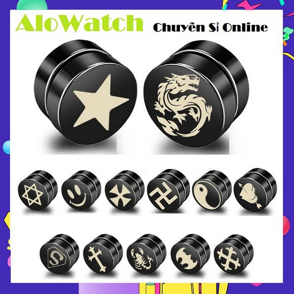 AloWatch  Khuyên Tai- Bông Tai Nam Châm Thời Trang Cá Tính Nhiều Họa Tiết Model 2020