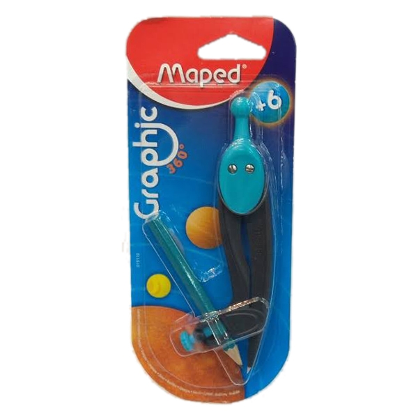Compass học sinh graphic 360o maped 019110 - mẫu 3 - xanh dương