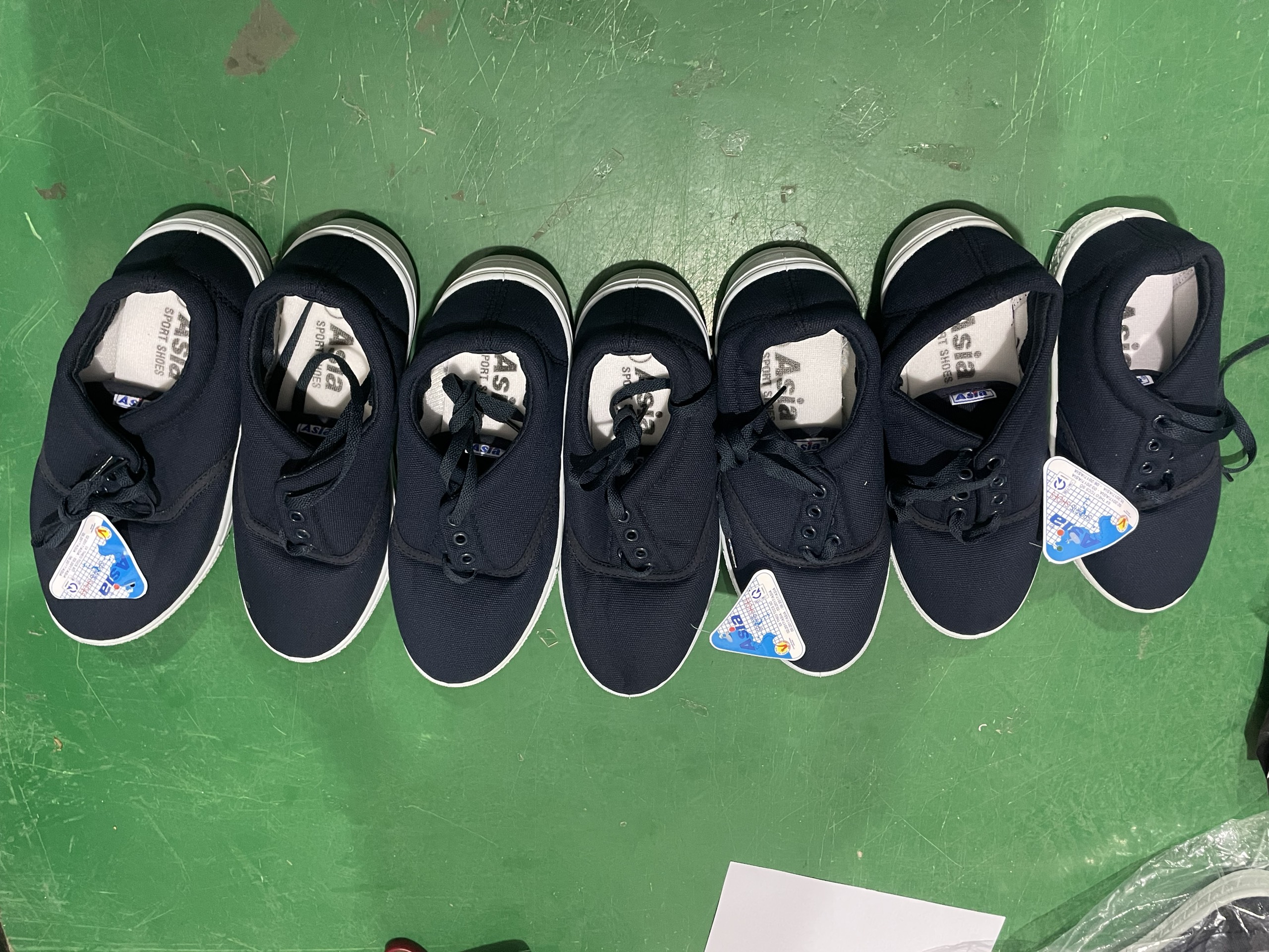 Giày Vải Bata Asia Có Cột Dây Màu Xanh