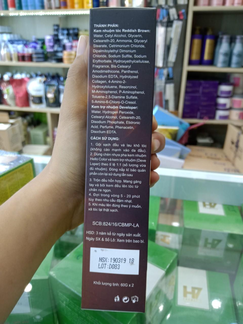 Kem nhuộm tóc thảo mộc phủ bạc HELLO COLOR