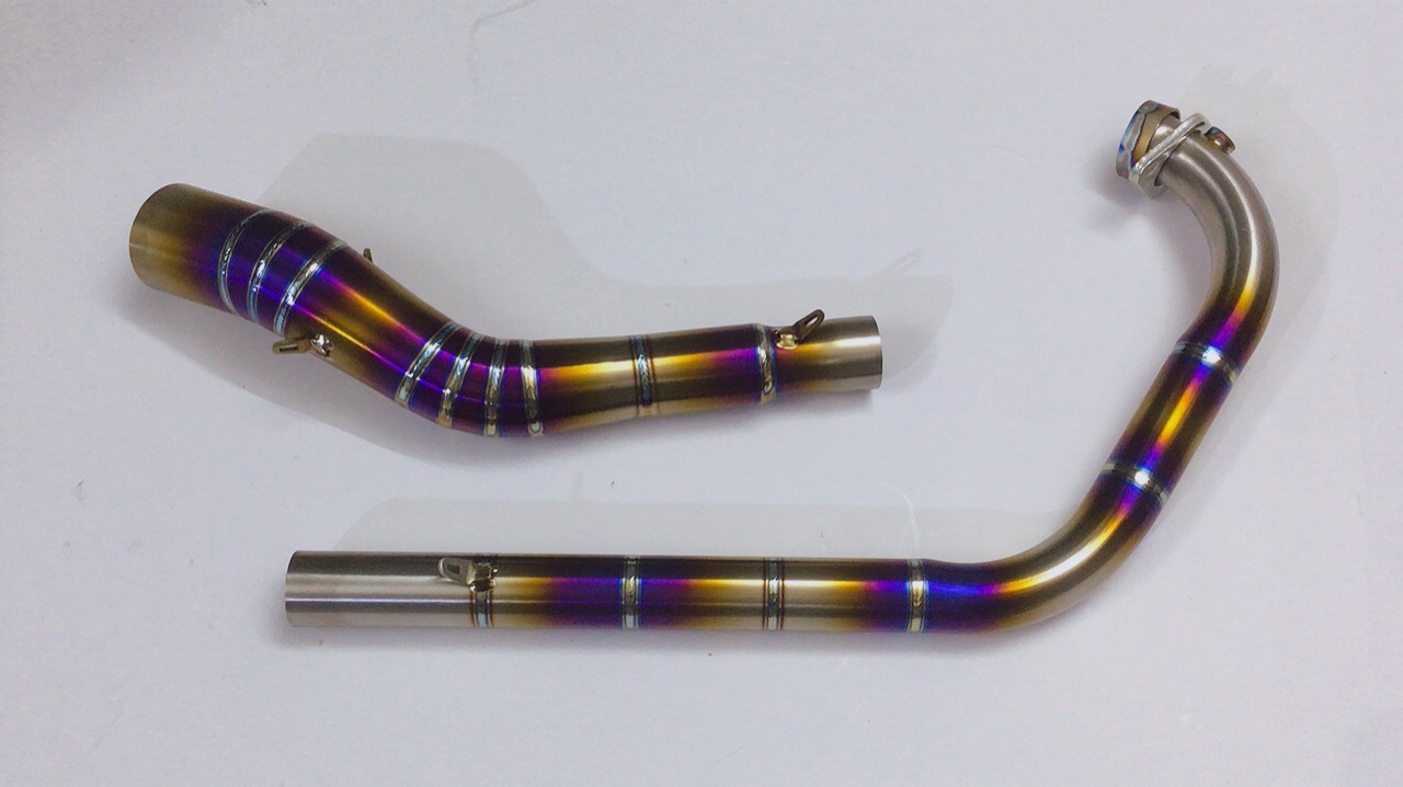 Cổ pô titan from Wrx Satria Fi Raider Fi Winner Sonic uốn CNC không móp , mối hàn mũi tên cực đẹp