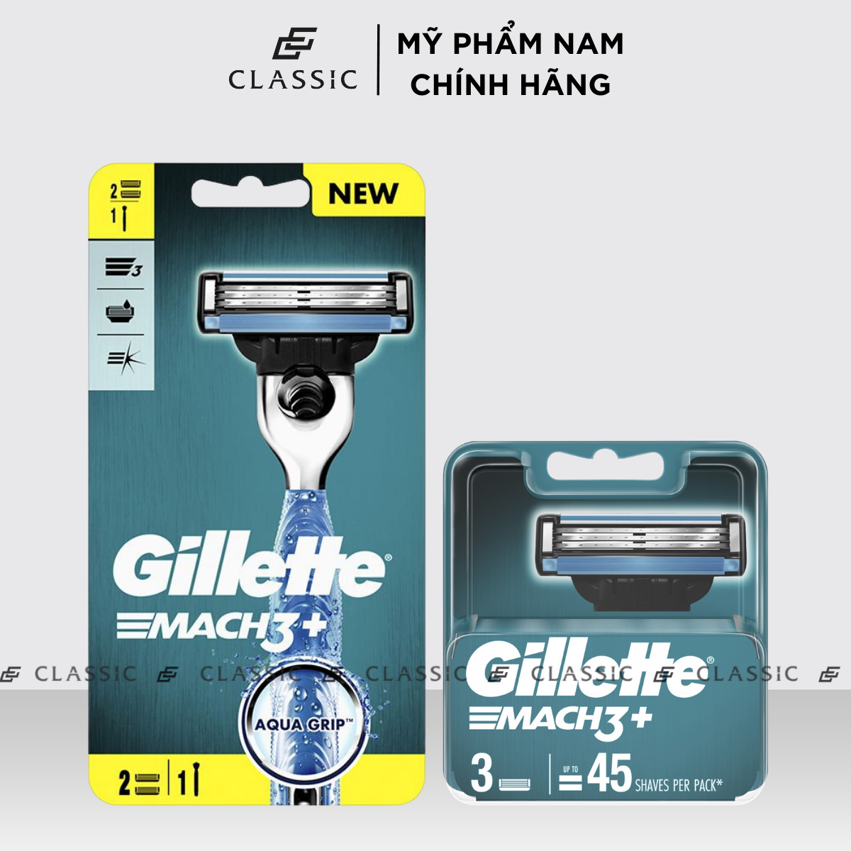 Combo Gillette Mach 3+ Toàn Diện