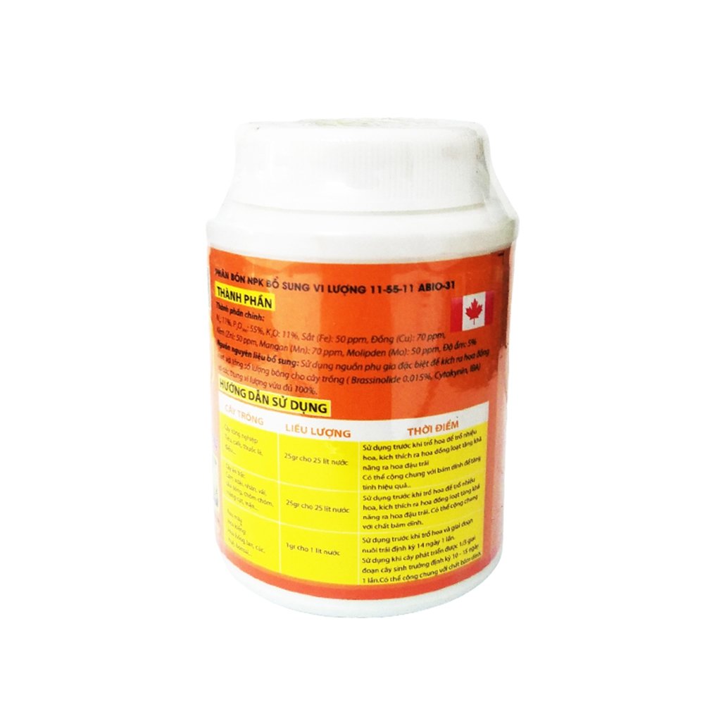 Phân bón lá siêu lân NPK 11-55-11 - chai 100 gram