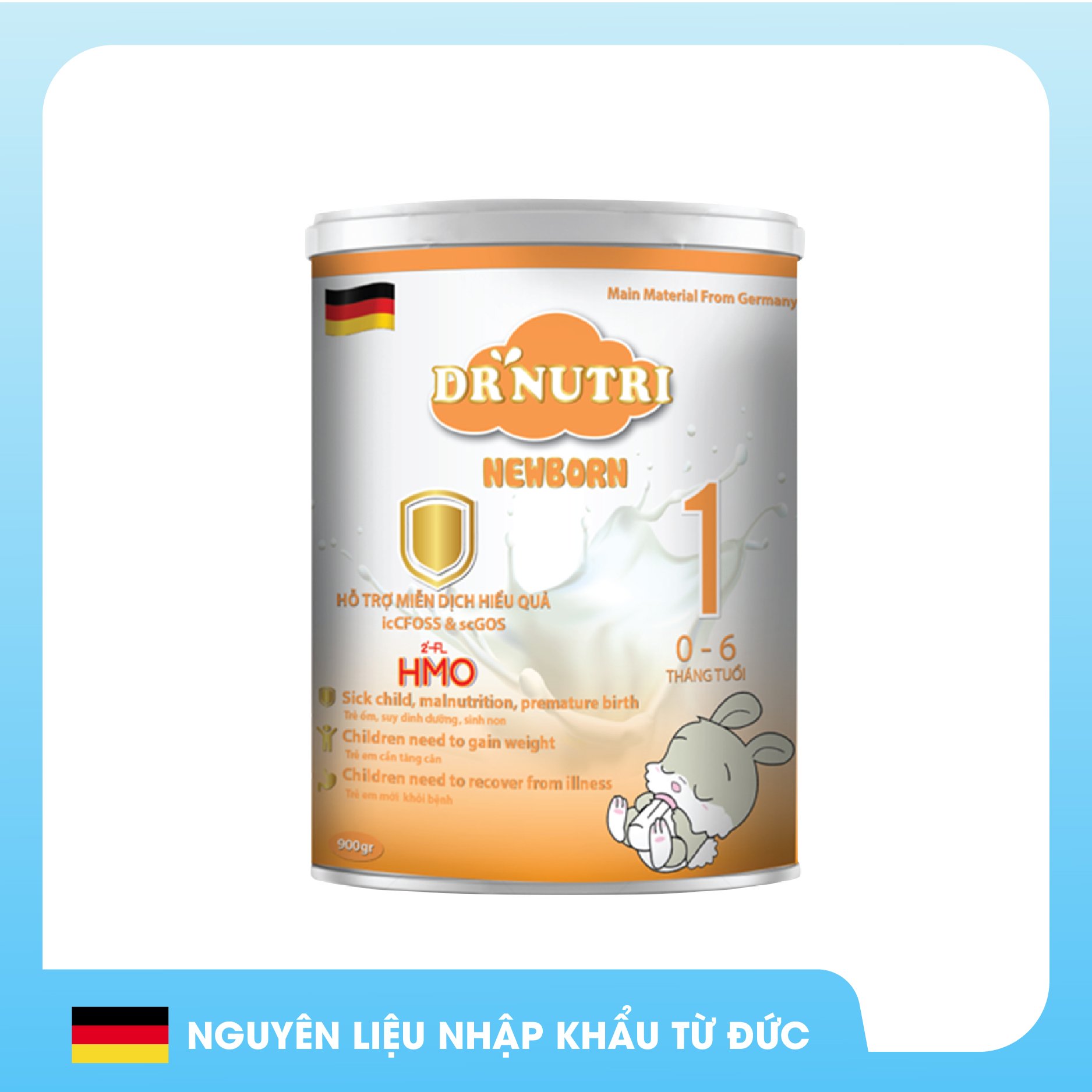 Sữa bột dinh dưỡng sơ sinh Dr Nutri Newborn 900g (0 – 6 tháng)