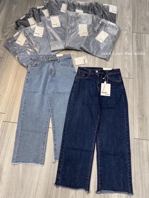 Quần jean ống sớ cạp cao cho nữ Q078