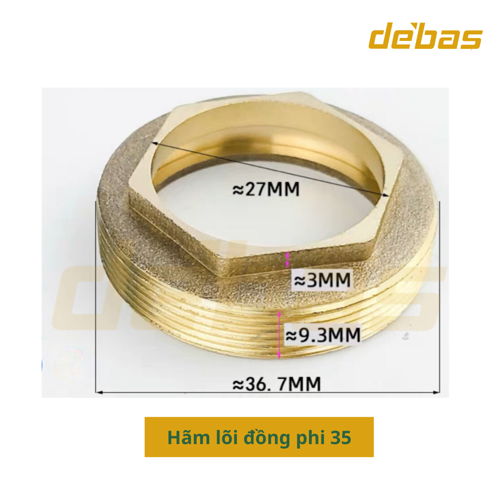 Phụ kiện sen tắm - Hãm chia lõi đồng Debas