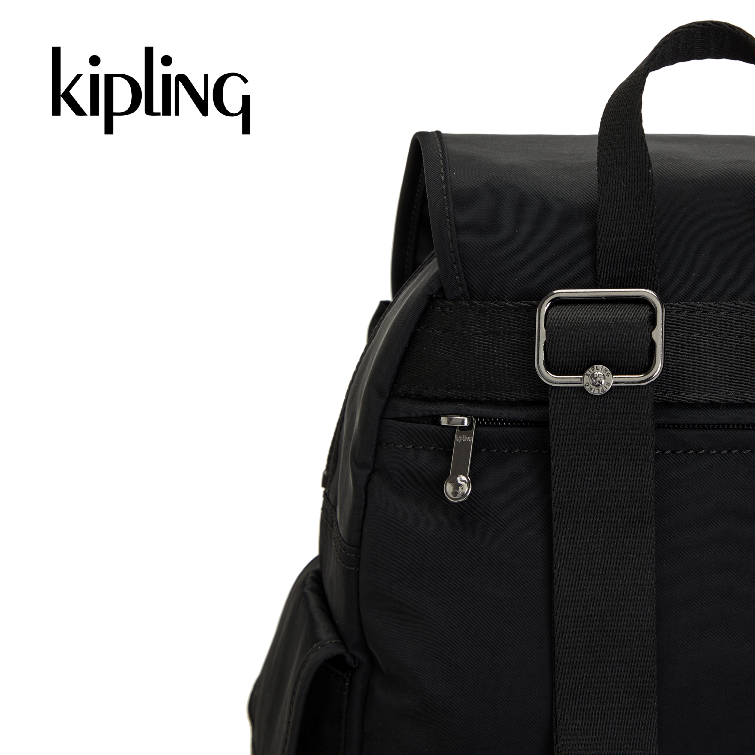 Kipling Balo City Pack S - Rich Black/ Elevated Wine - HUKI2525