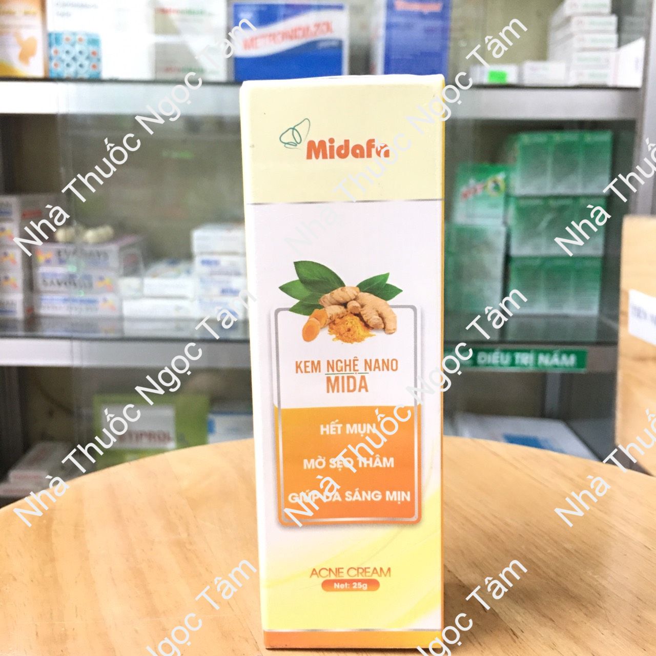 Kem nghệ nano mida - hết mụn, mờ sẹo thâm, sáng da - acne cream -tuýp 25g