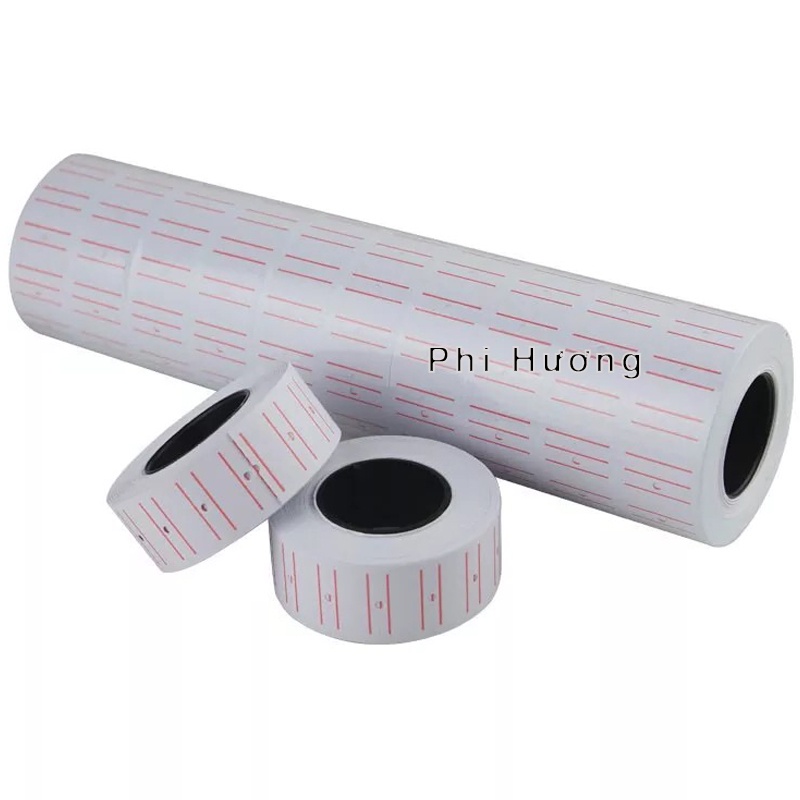 2 cuộn tem dán giá, giấy nhãn bấm giá