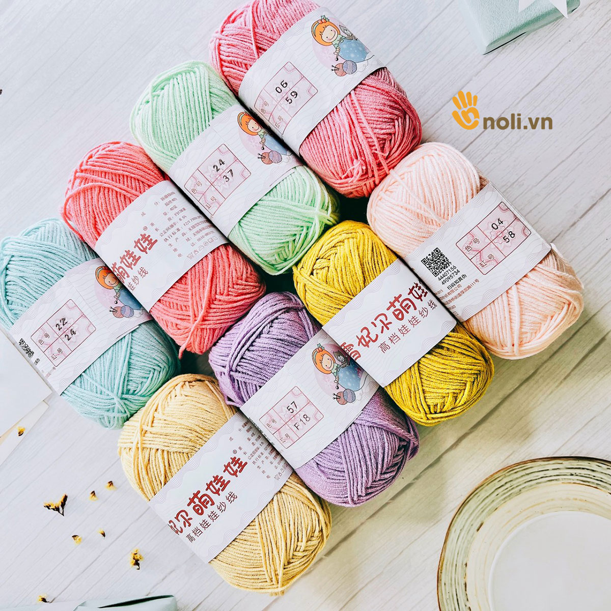 Len baby yarn không bai dão, không phai màu, an toàn cho trẻ nhỏ, cực kì mềm mại 40g
