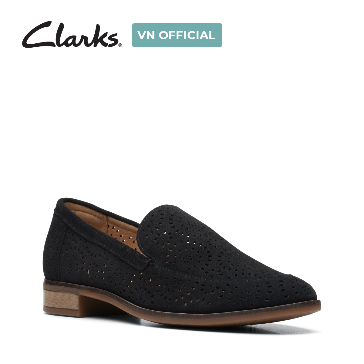 Giày Đế Bệt Da Lộn Nữ Clarks - Trish Calla