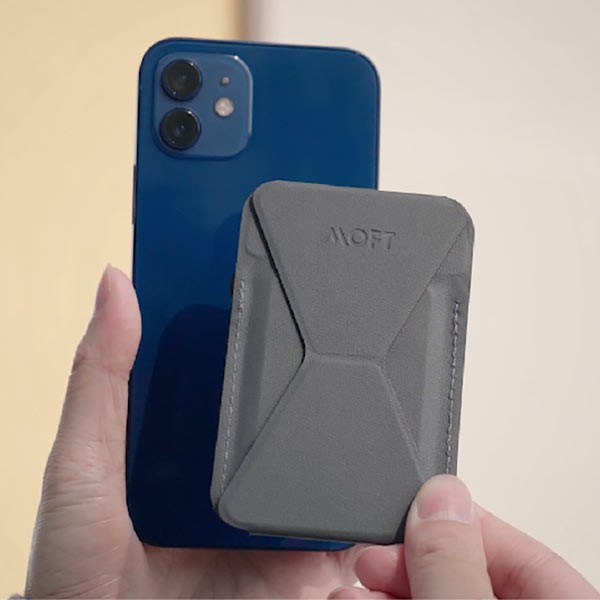 Giá đỡ điện thoại MOFT Snap-On Phone Stand & Wallet (MagSafe Compatible) (Gray)
