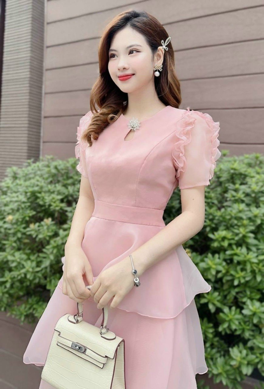 Đầm voan cao cấp dự tiệc cực đáng yêu