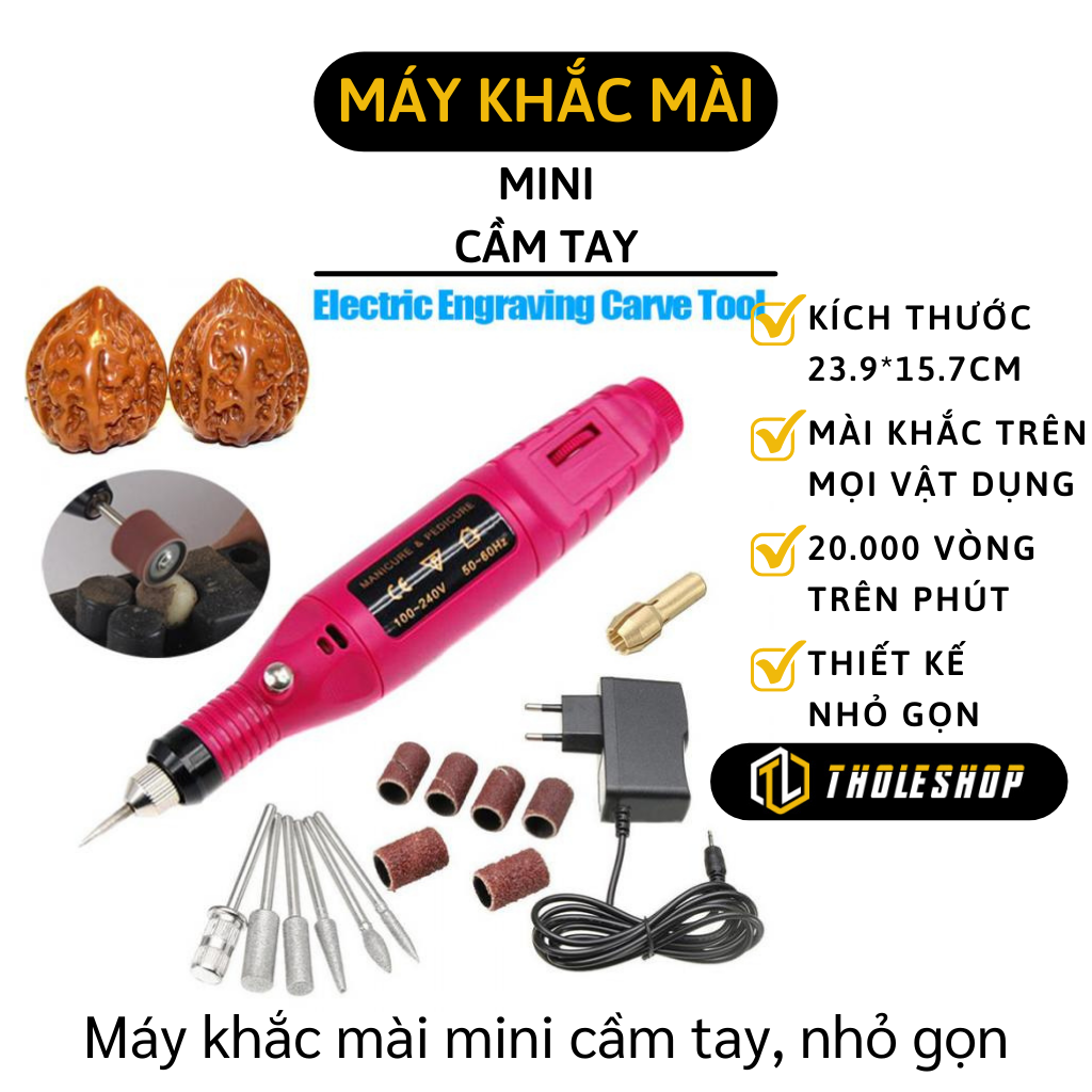 Máy mài móng bột, móng gel mini - Máy mài khắc cầm tay, điêu khắc vỏ trứng, kim loại, thủy tinh - Máy mài, giũa, đánh bóng móng tay