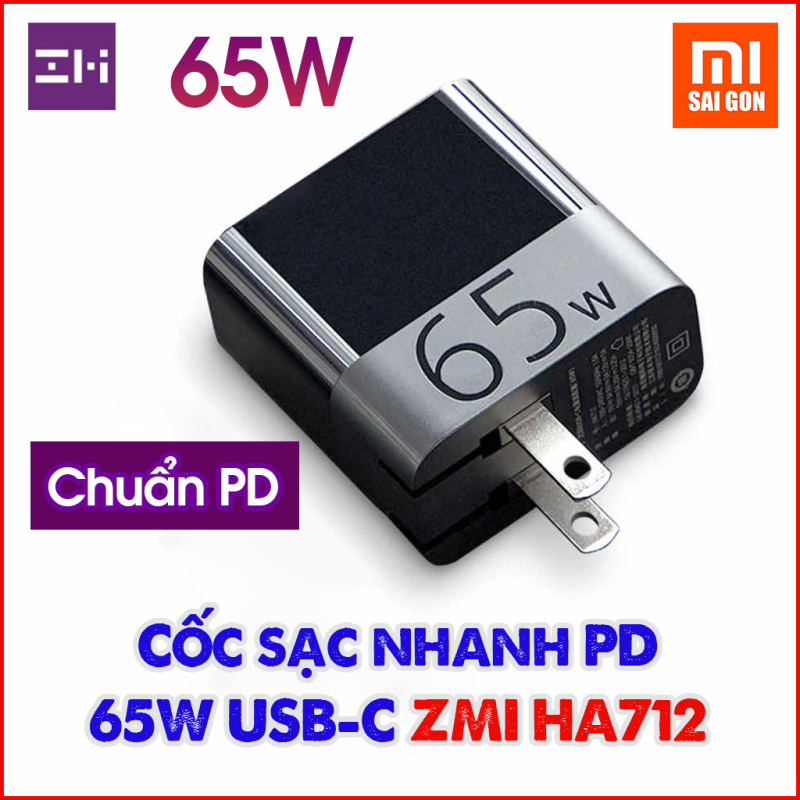 Bảng giá Bộ sạc nhanh PD ZMI 65W 1 Cổng USB-C HA712 ( Chọn mua Sạc kèm cáp USB-C hoặc Sạc không kèm cáp ) Phong Vũ