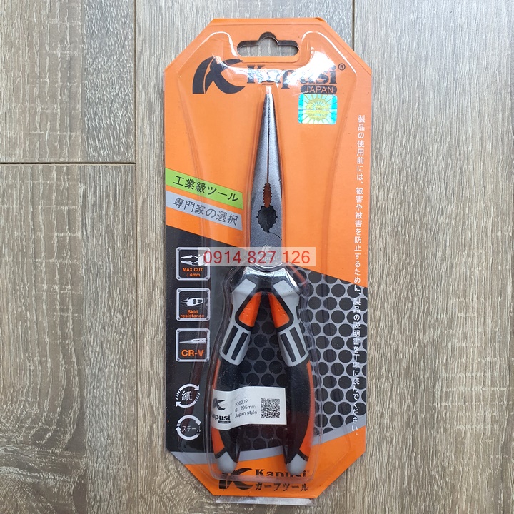 Kìm cắt - Kìm điện - Kìm nhọn Kapusi cao cấp cỡ 7 inch - 8 inch kiểu Đức chất lượng cao cấp, BH 12 tháng