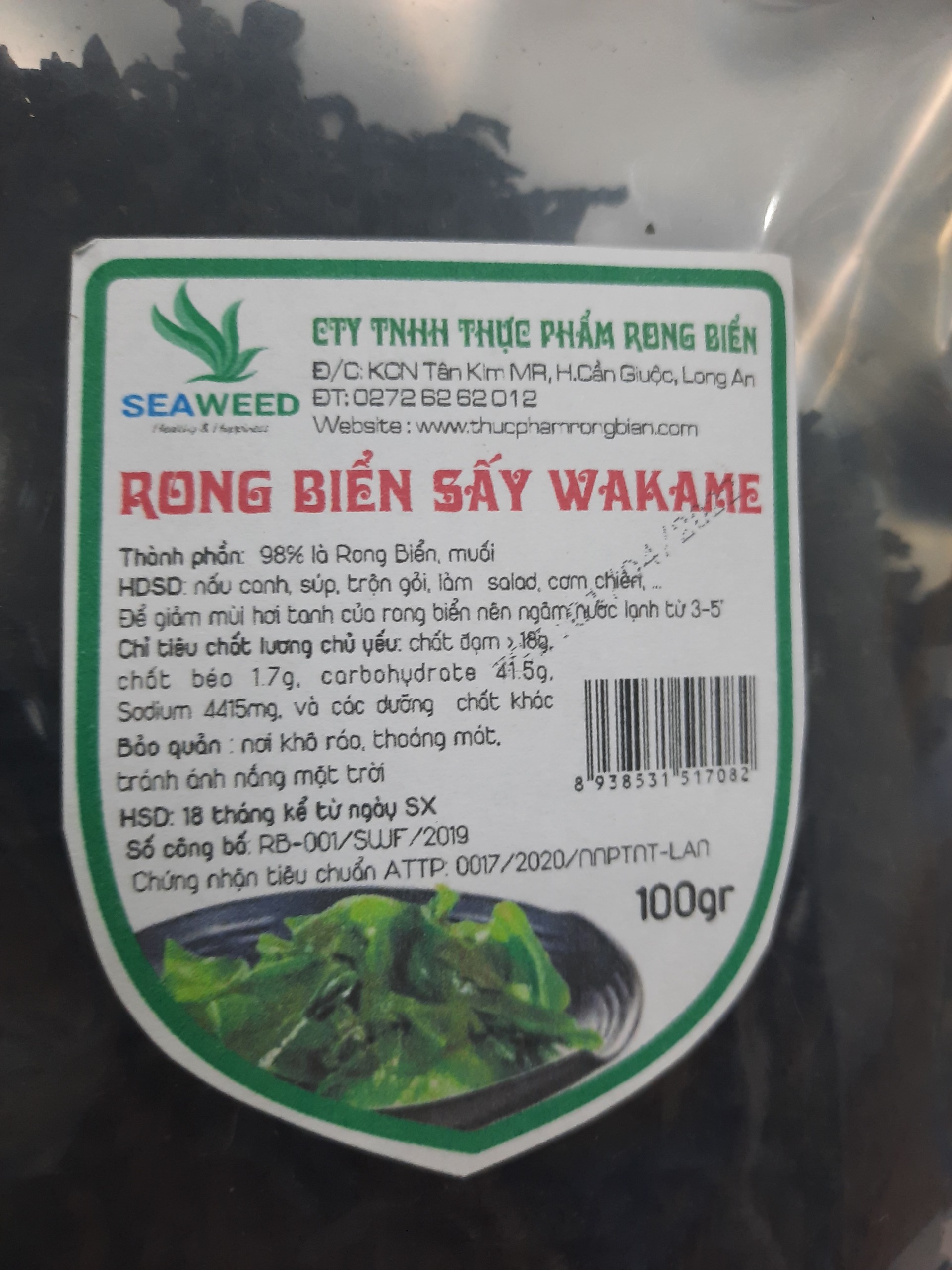 Rong Biển Sấy Wakame - Bịch (100gram)