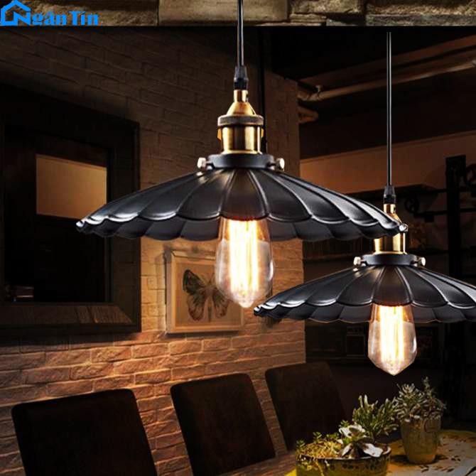 Bộ 2 đèn thả trần trang trí nhà quán cà phê THCN129 (Chưa bao gồm bóng)