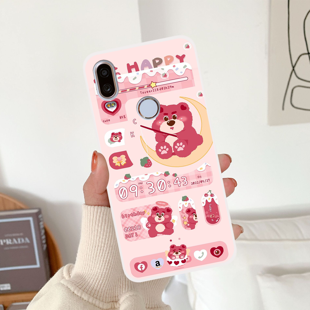 Ốp lưng Vsmart Active 1 / Active 1 Plus / Active 1+ gấu dâu lotsoo lông xù