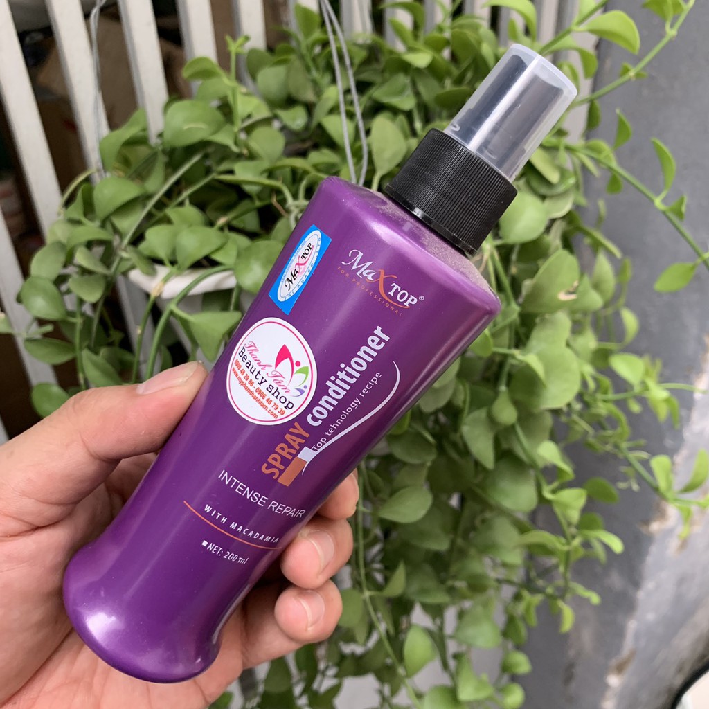 Xịt dưỡng Maxtop tinh chất Macadamia 250ml màu tím