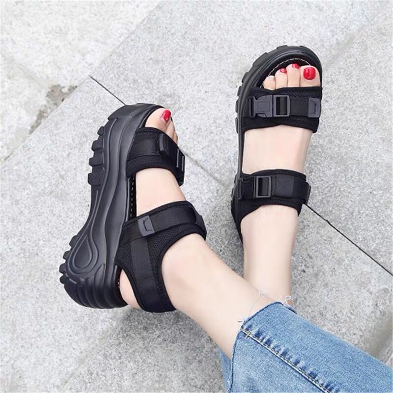 SANDAL NỮ, SANDAL HỌC SINH 2 QUAI ĐẾ CAO CÁ TÍNH