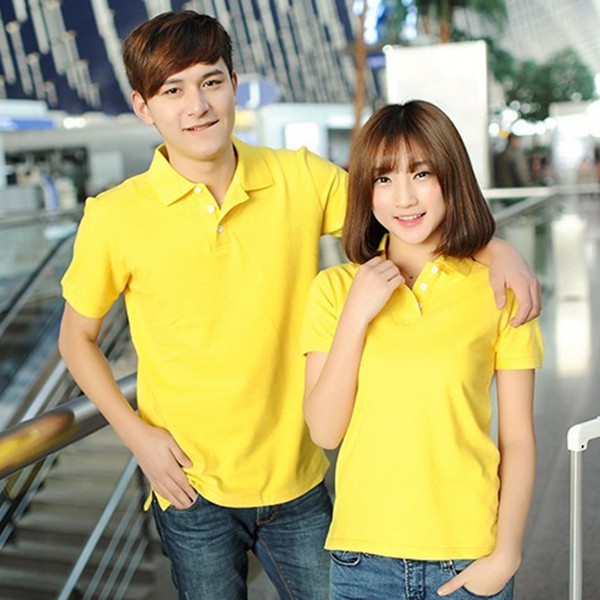 Áo Thun Nữ Trơn Có Cổ Form Xuông Dùng Được Cho Cả Nam Vải Cá Sấu Co Dãn Thoáng Mát Nhiều Màu